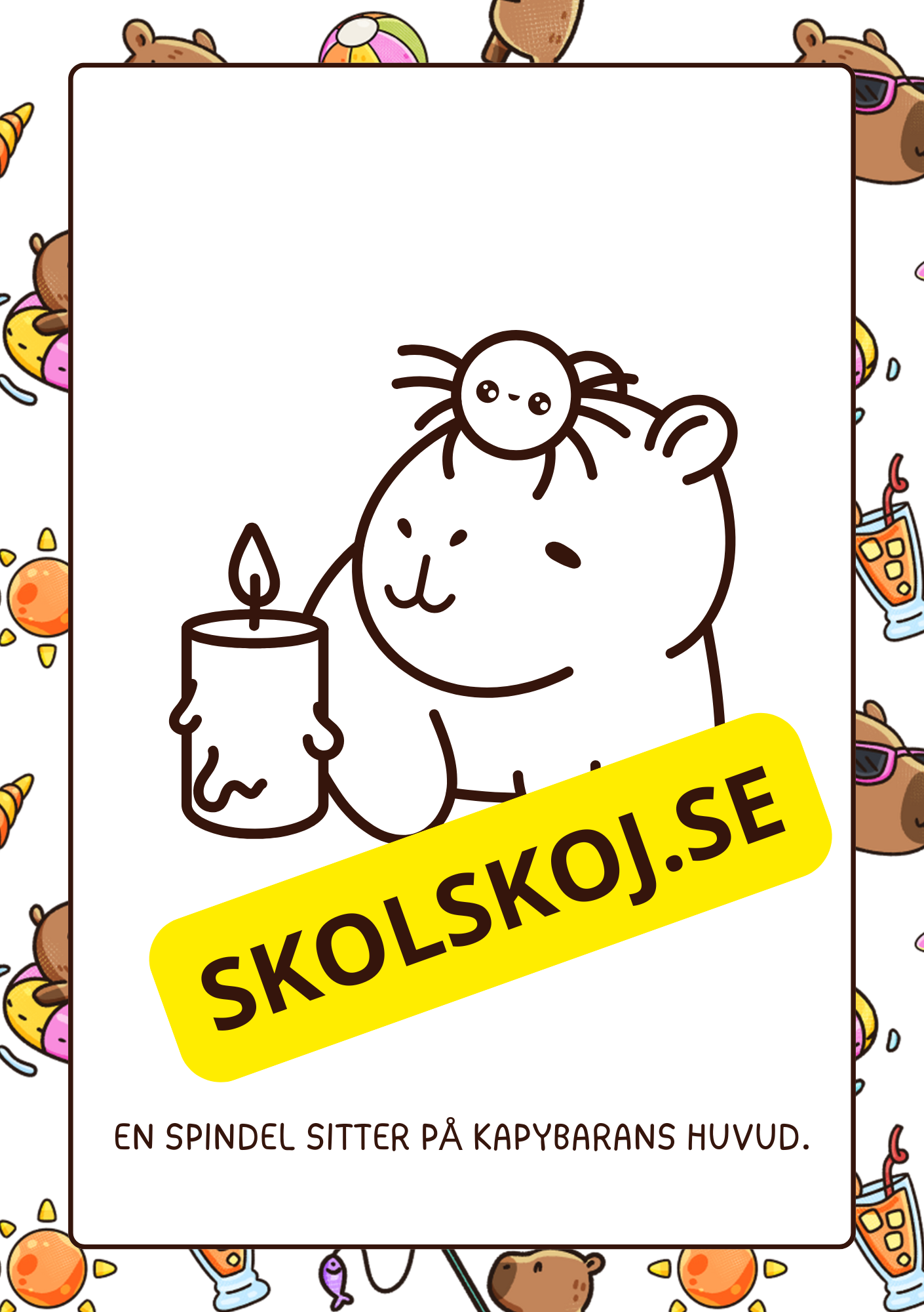 Min Kapybara - Halloween - Målar- och läsbok