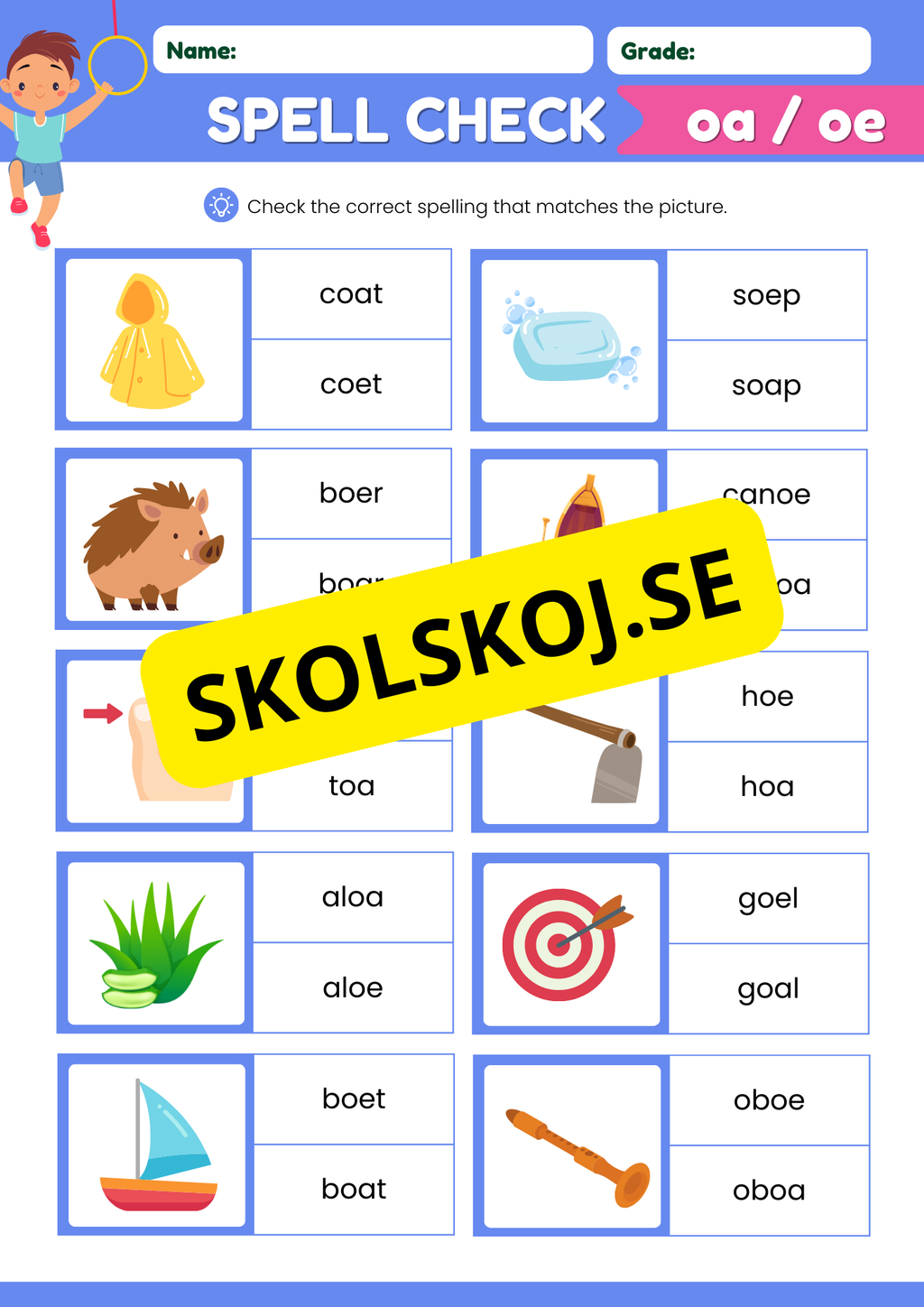 Engelska - Spell check
