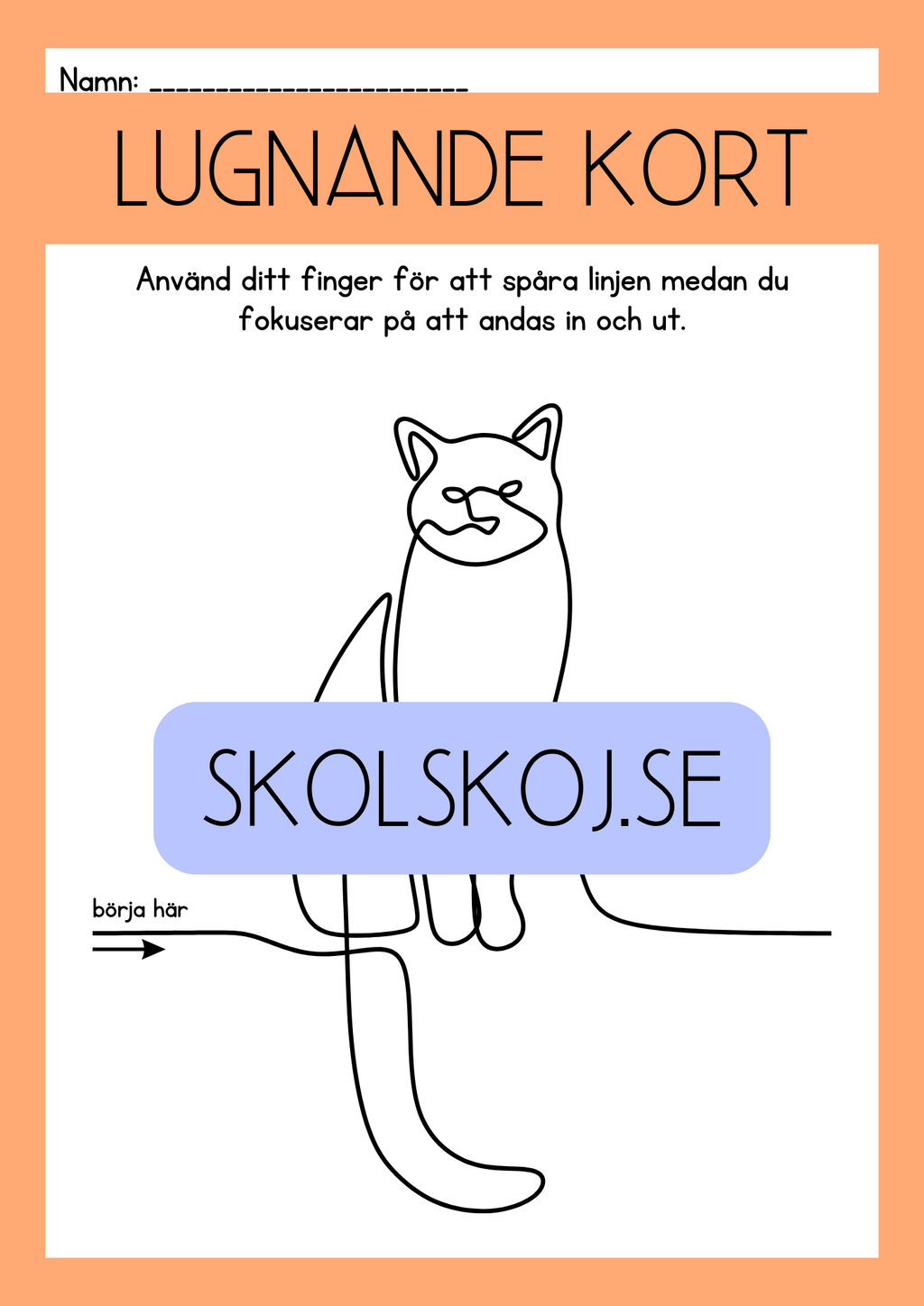 Specialpedagogik - Lugnade kort
