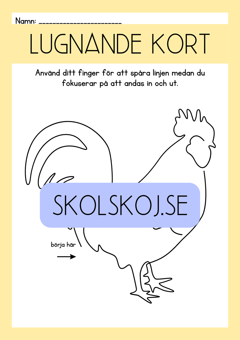 Specialpedagogik - Lugnade kort