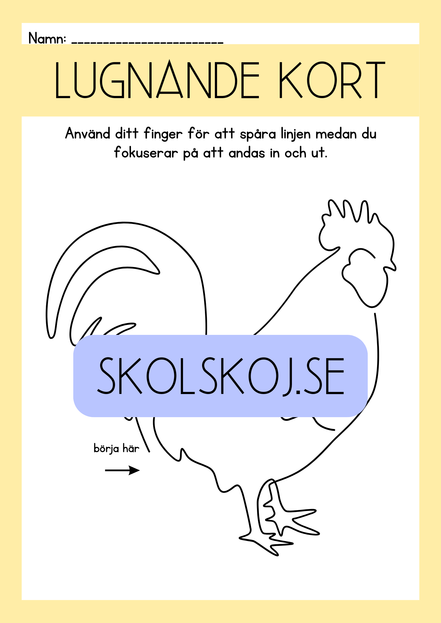 Specialpedagogik - Lugnade kort