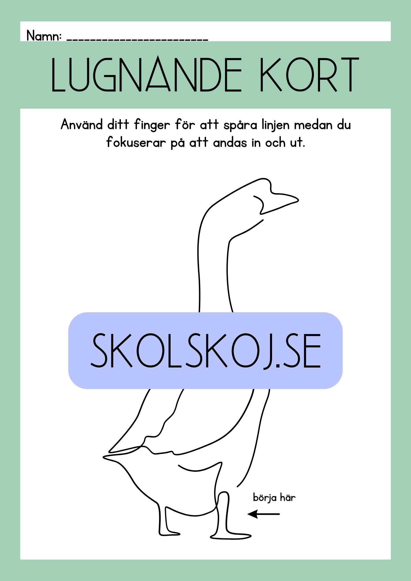 Specialpedagogik - Lugnade kort