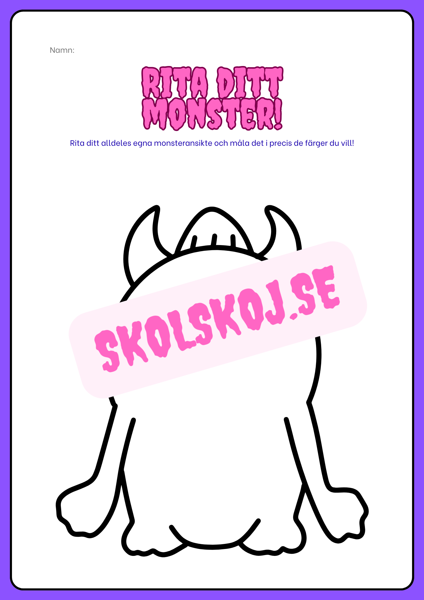 Rita ditt monster - Häfte