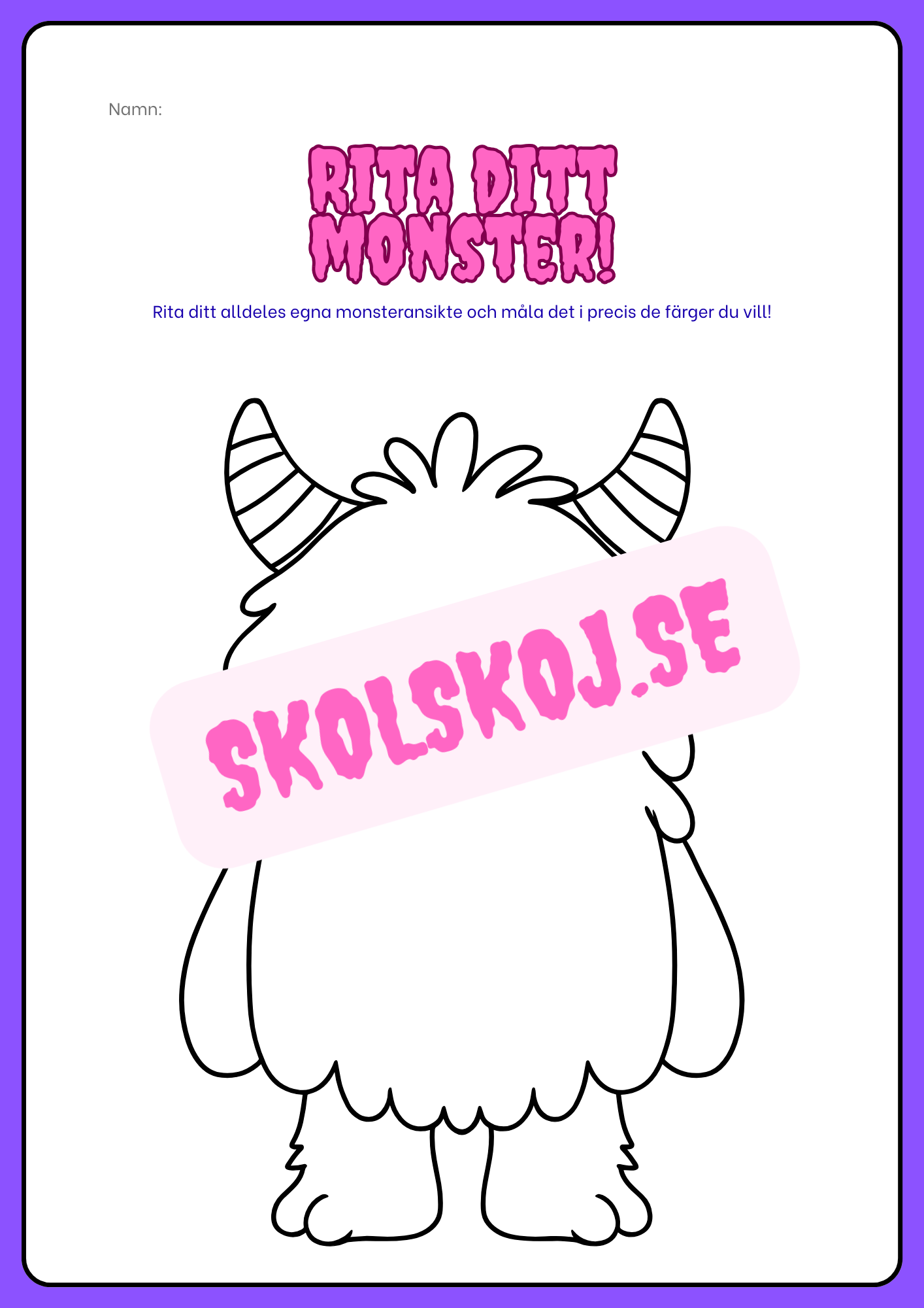 Rita ditt monster - Häfte