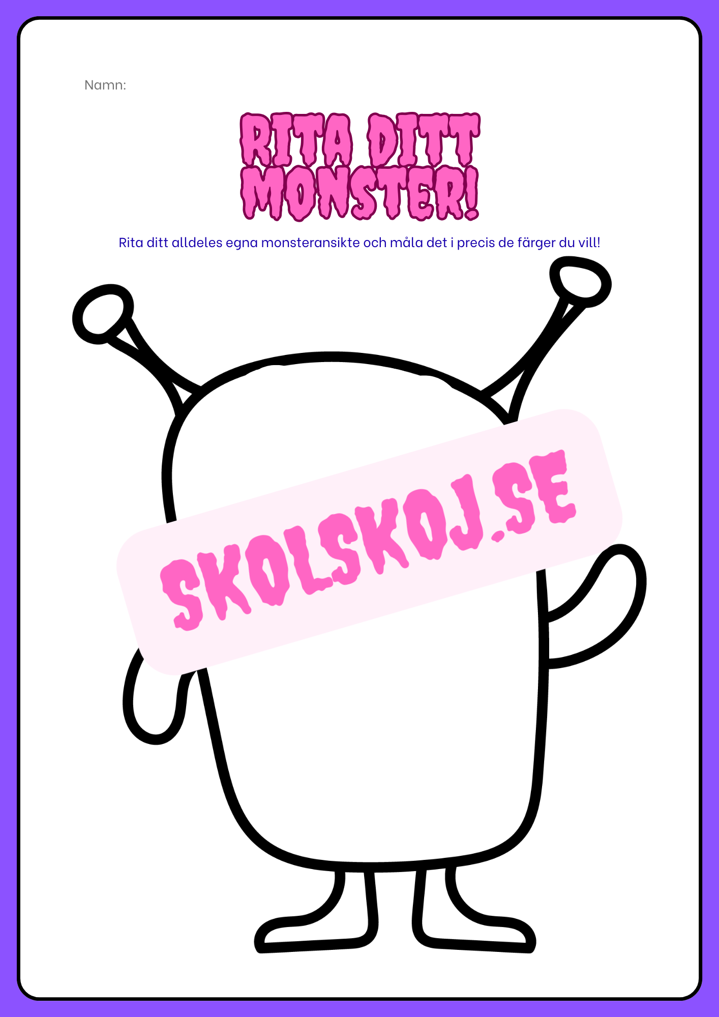 Rita ditt monster - Häfte