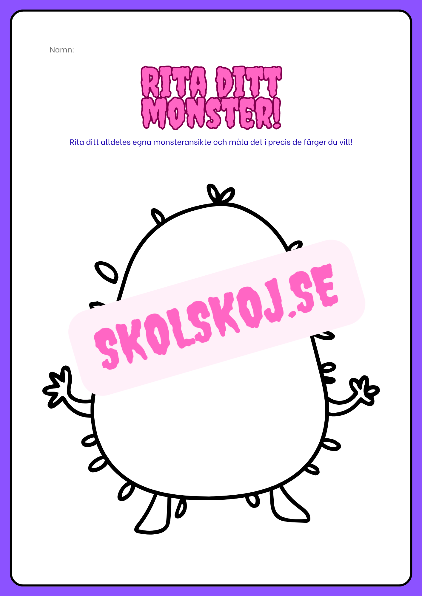 Rita ditt monster - Häfte