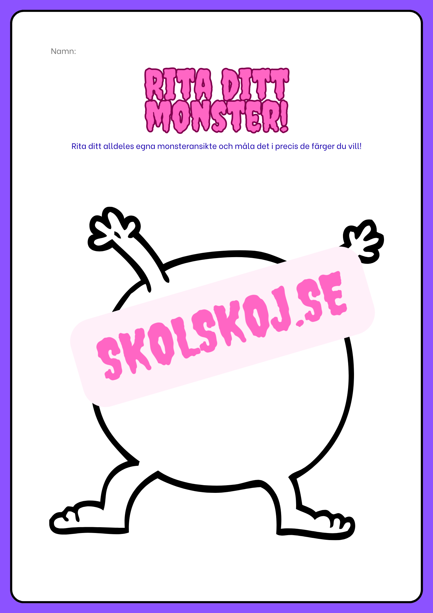 Rita ditt monster - Häfte