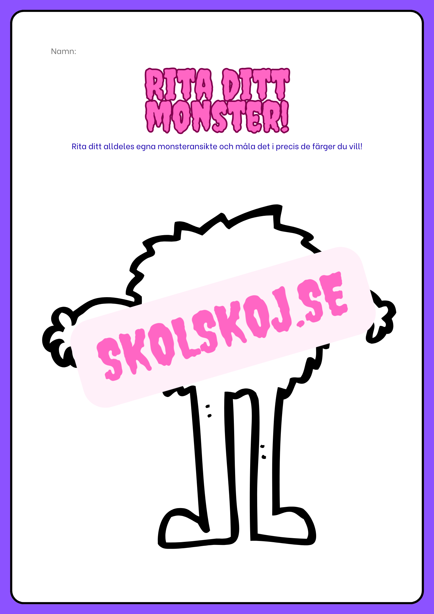 Rita ditt monster - Häfte
