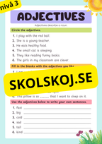 Engelska - Adjectives - Tre olika nivåer
