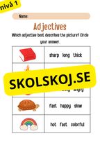 Engelska - Adjectives - Tre olika nivåer