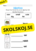 Engelska - Adjectives - Tre olika nivåer