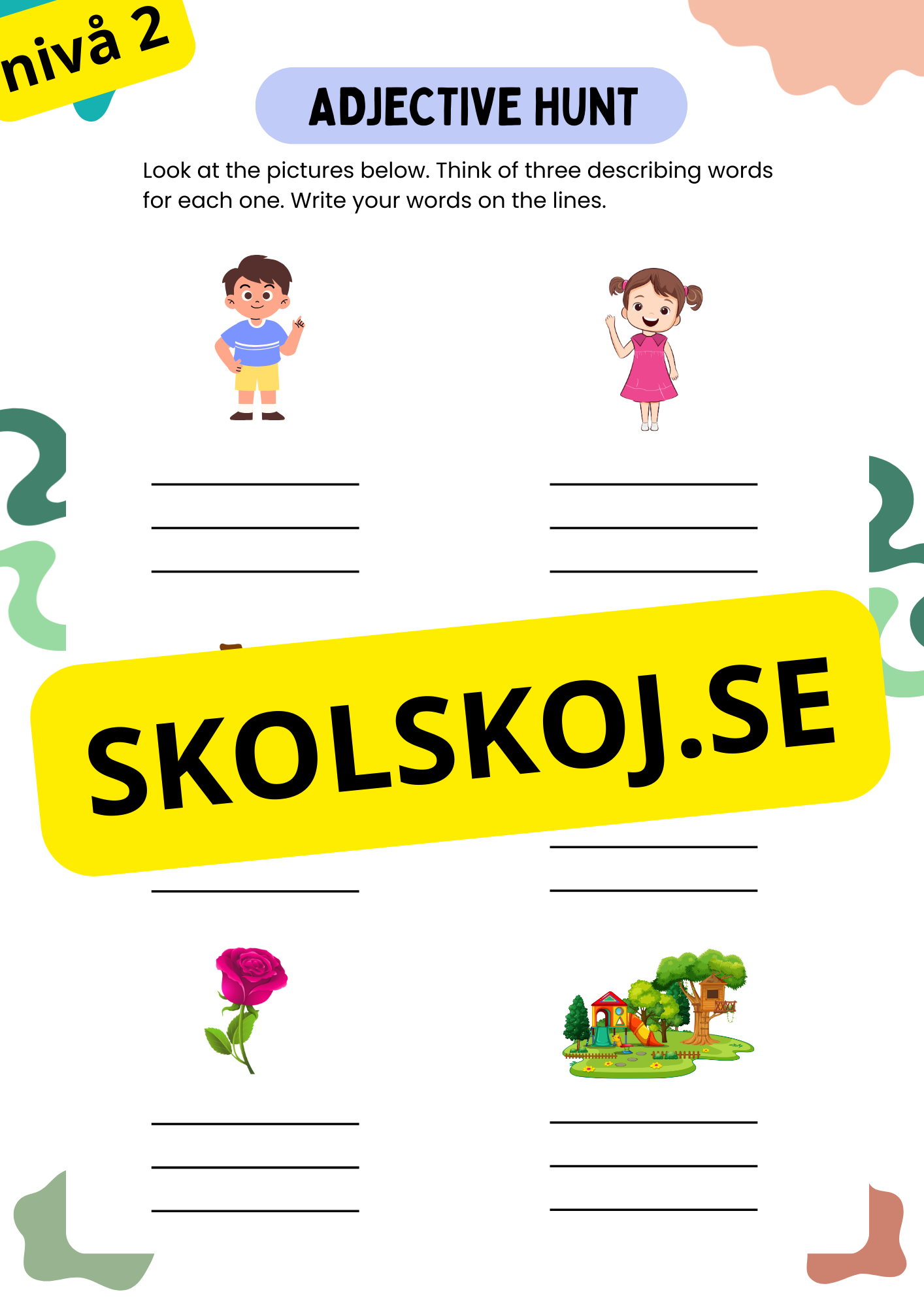 Engelska - Adjectives - Tre olika nivåer