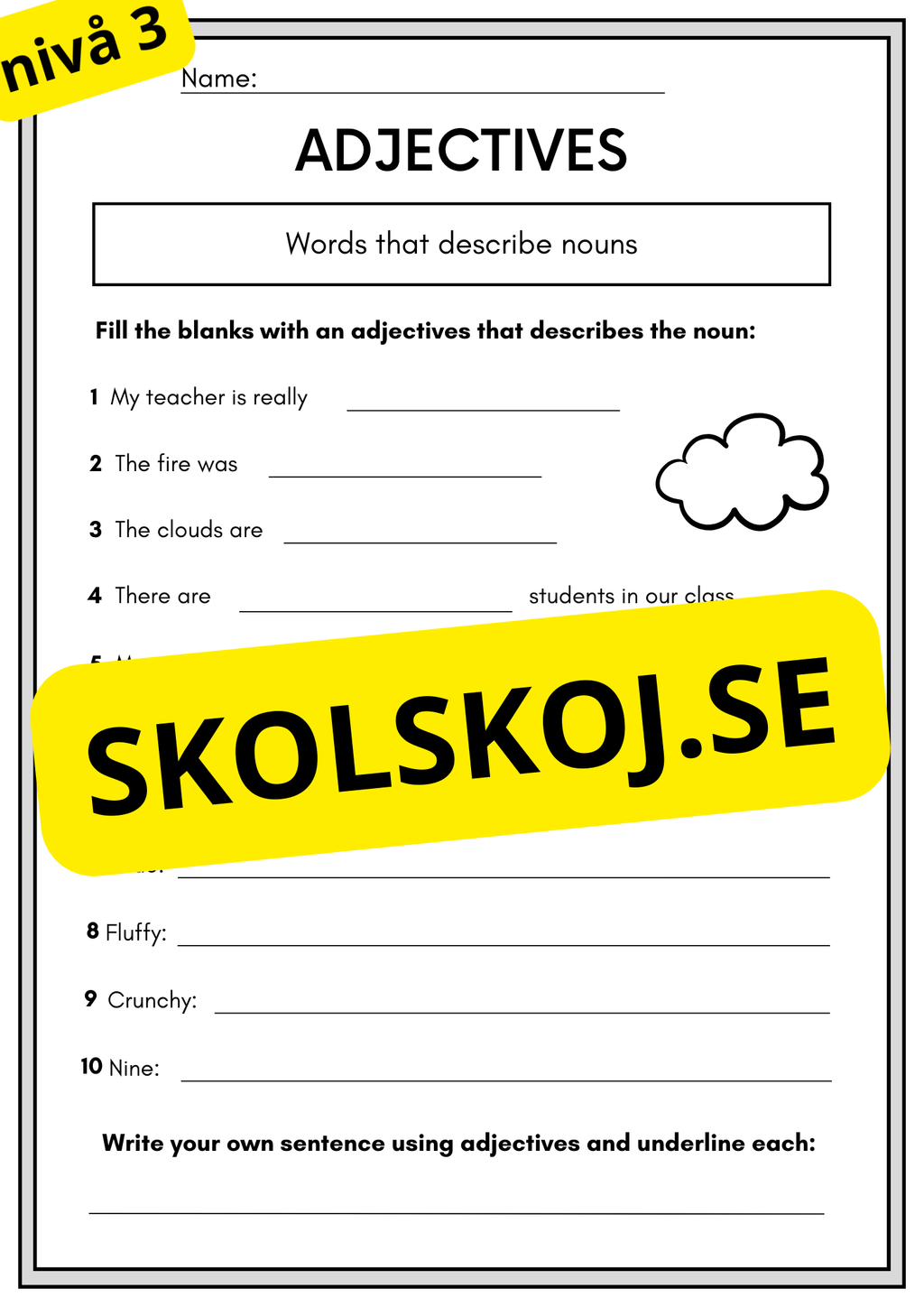 Engelska - Adjectives - Tre olika nivåer