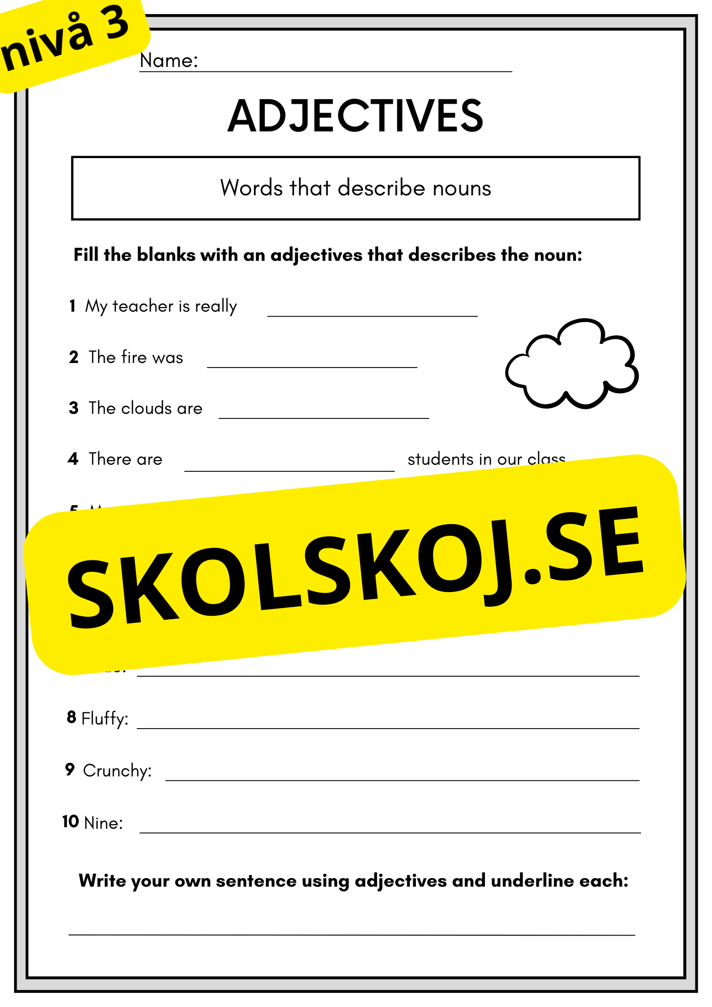 Engelska - Adjectives - Tre olika nivåer