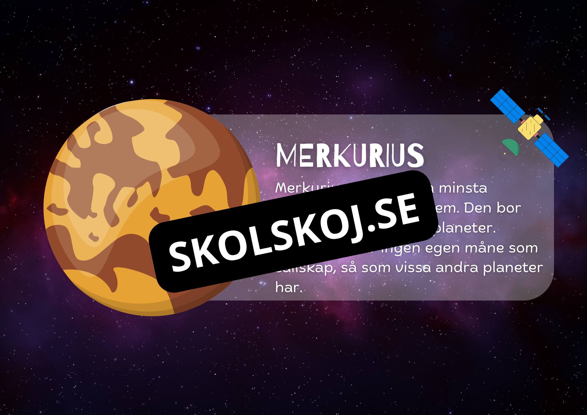 Planeterna i vårt solsystem - Presentation + frågor