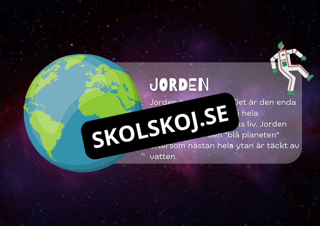 Planeterna i vårt solsystem - Presentation + frågor