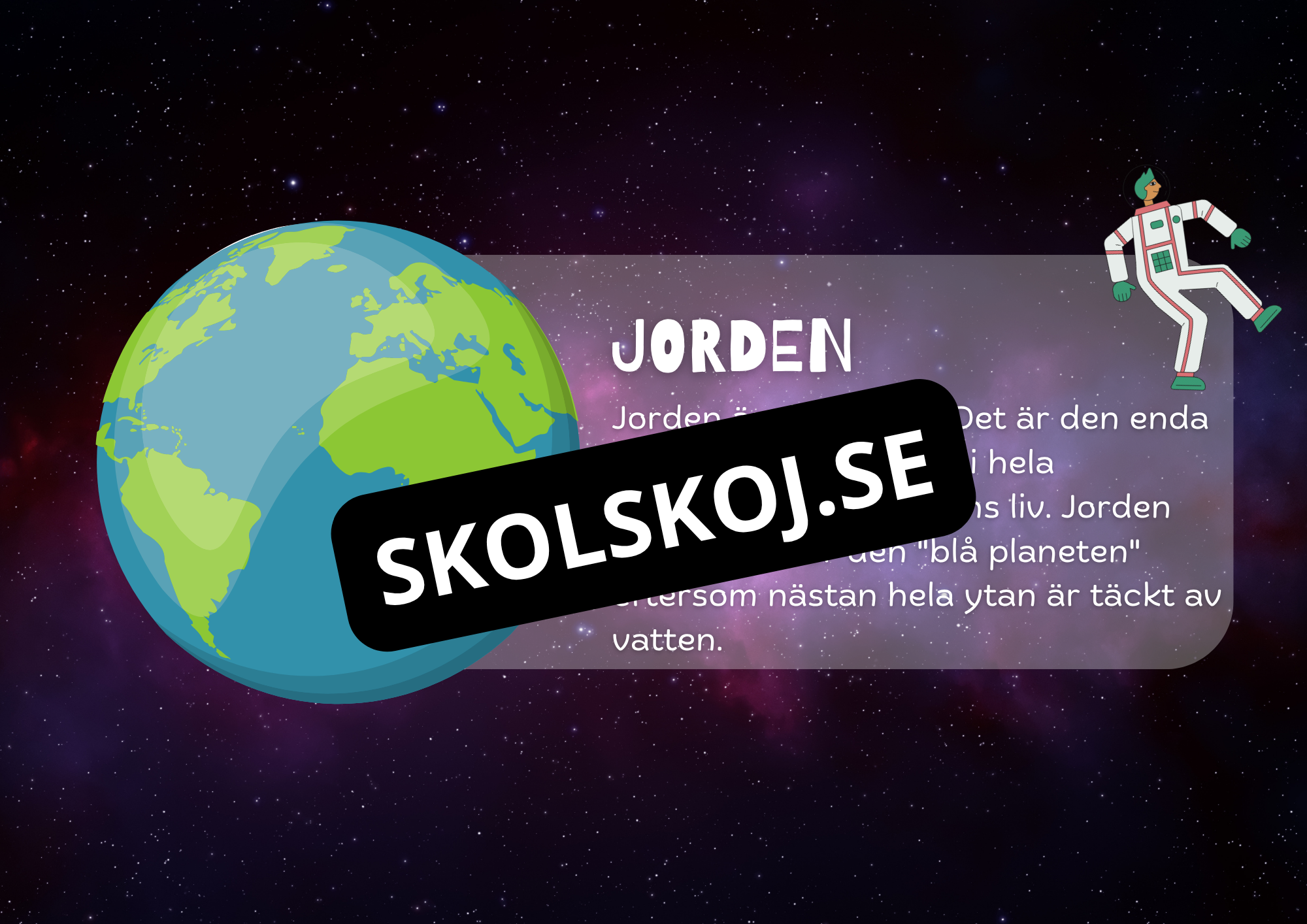 Planeterna i vårt solsystem - Presentation + frågor