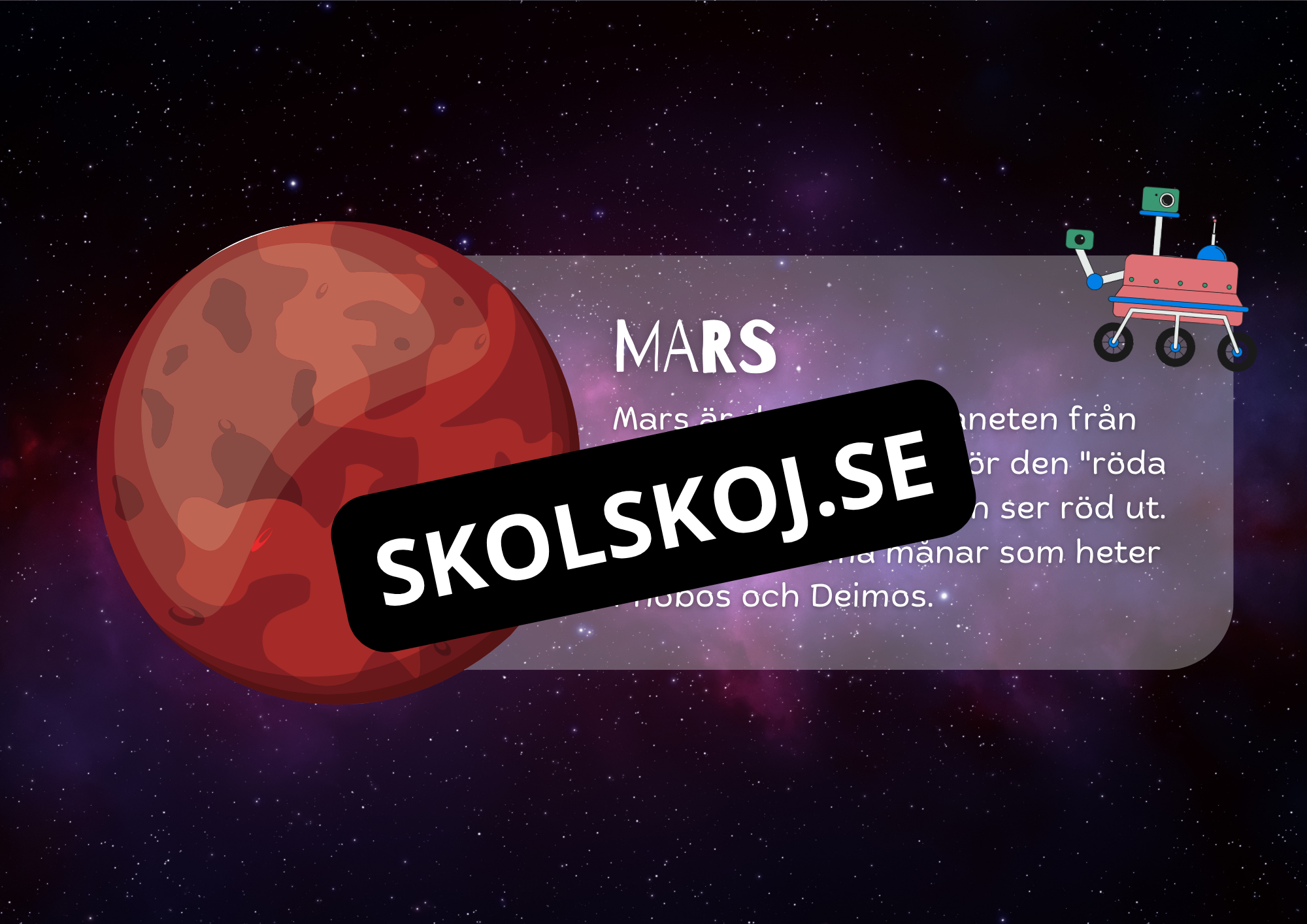 Planeterna i vårt solsystem - Presentation + frågor