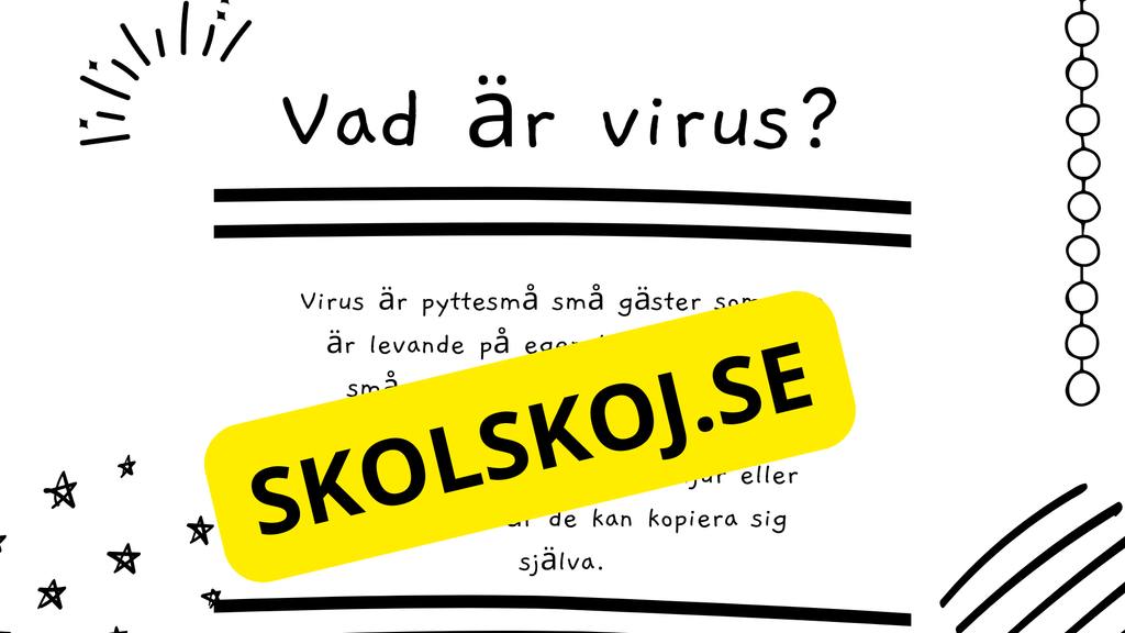 Virus - Biologi - Presentation + frågor - Åk 6 - 9