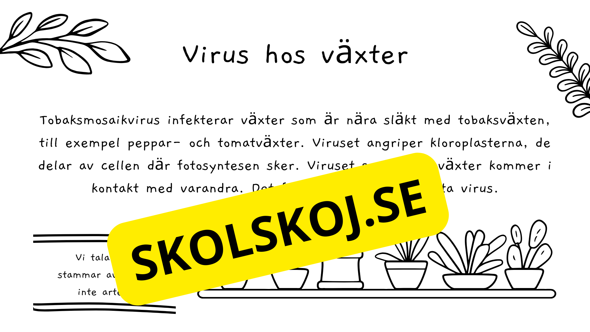 Virus - Biologi - Presentation + frågor - Åk 6 - 9