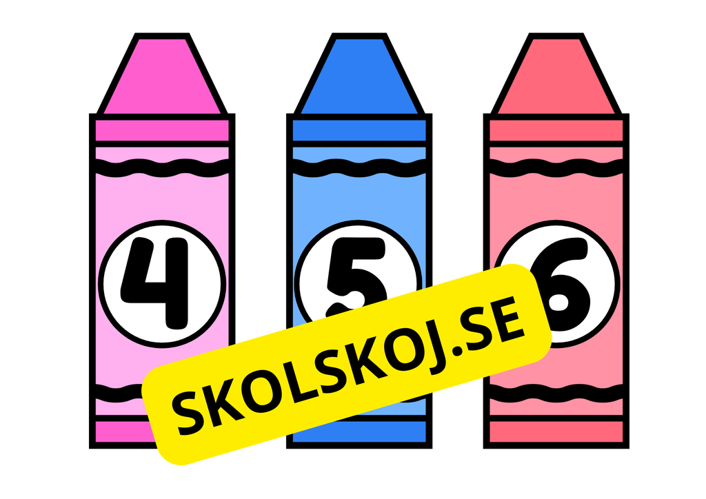 Sifferäventyr med färgglada kritor - A5 Storlek
