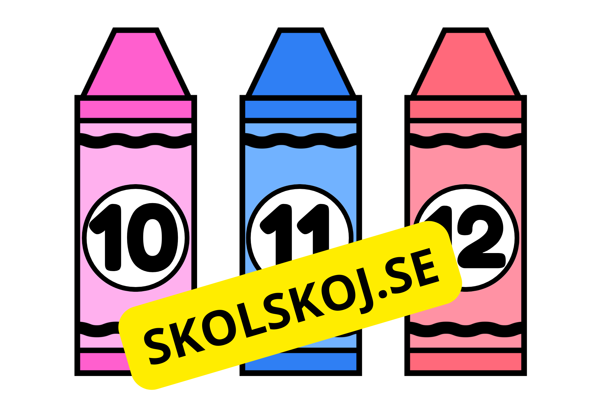 Sifferäventyr med färgglada kritor - A5 Storlek