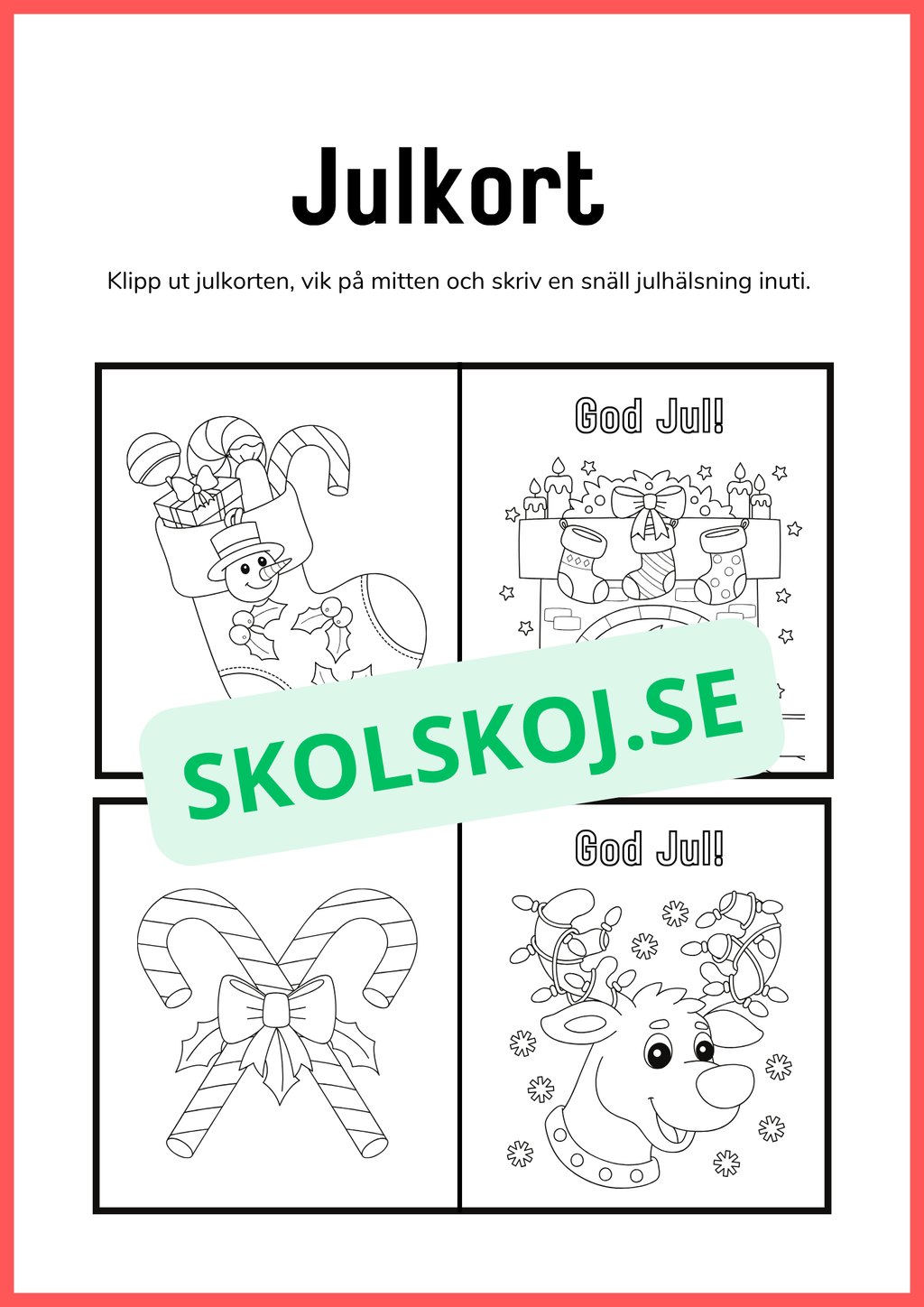 Julkort - God Jul