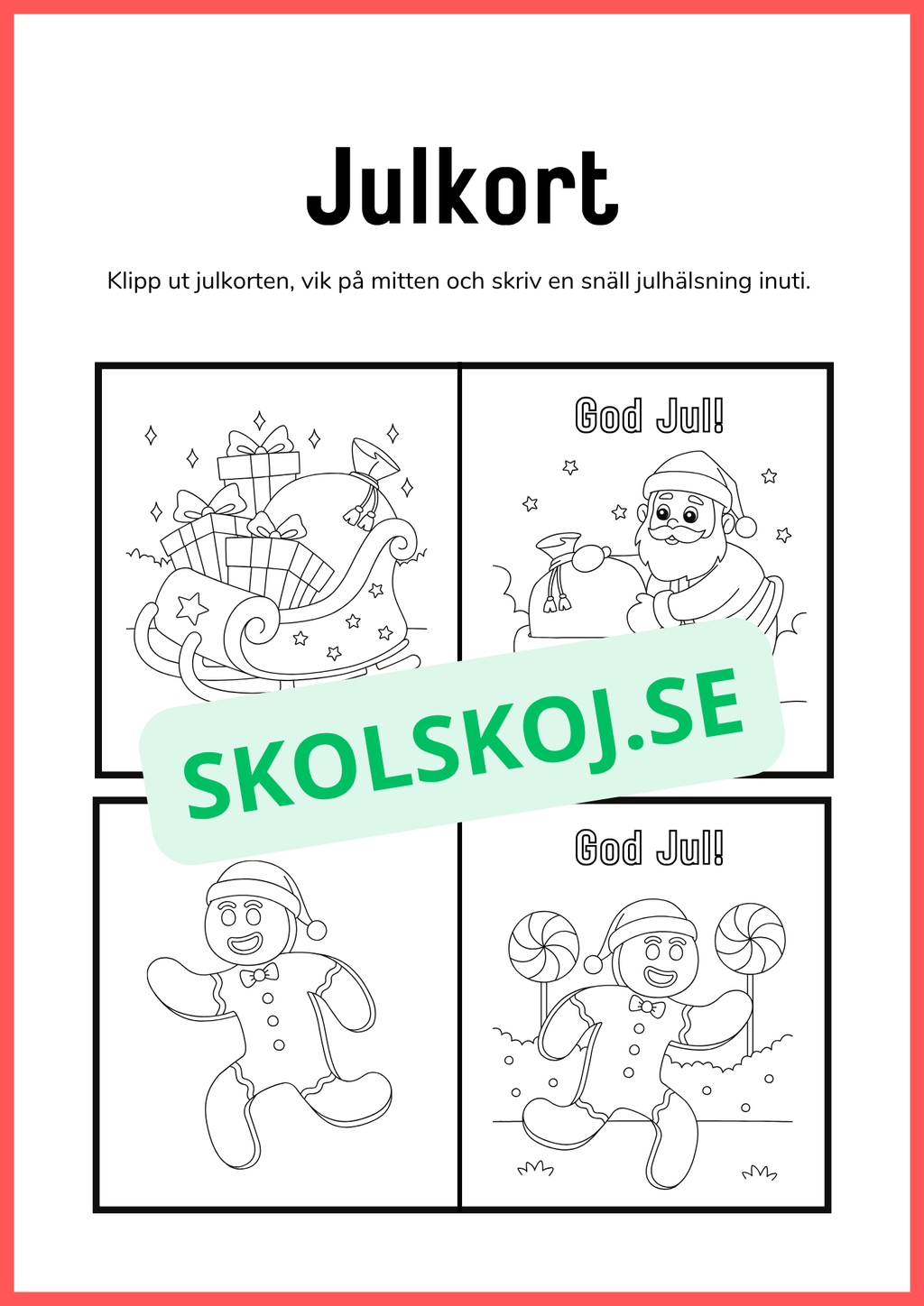 Julkort - God Jul