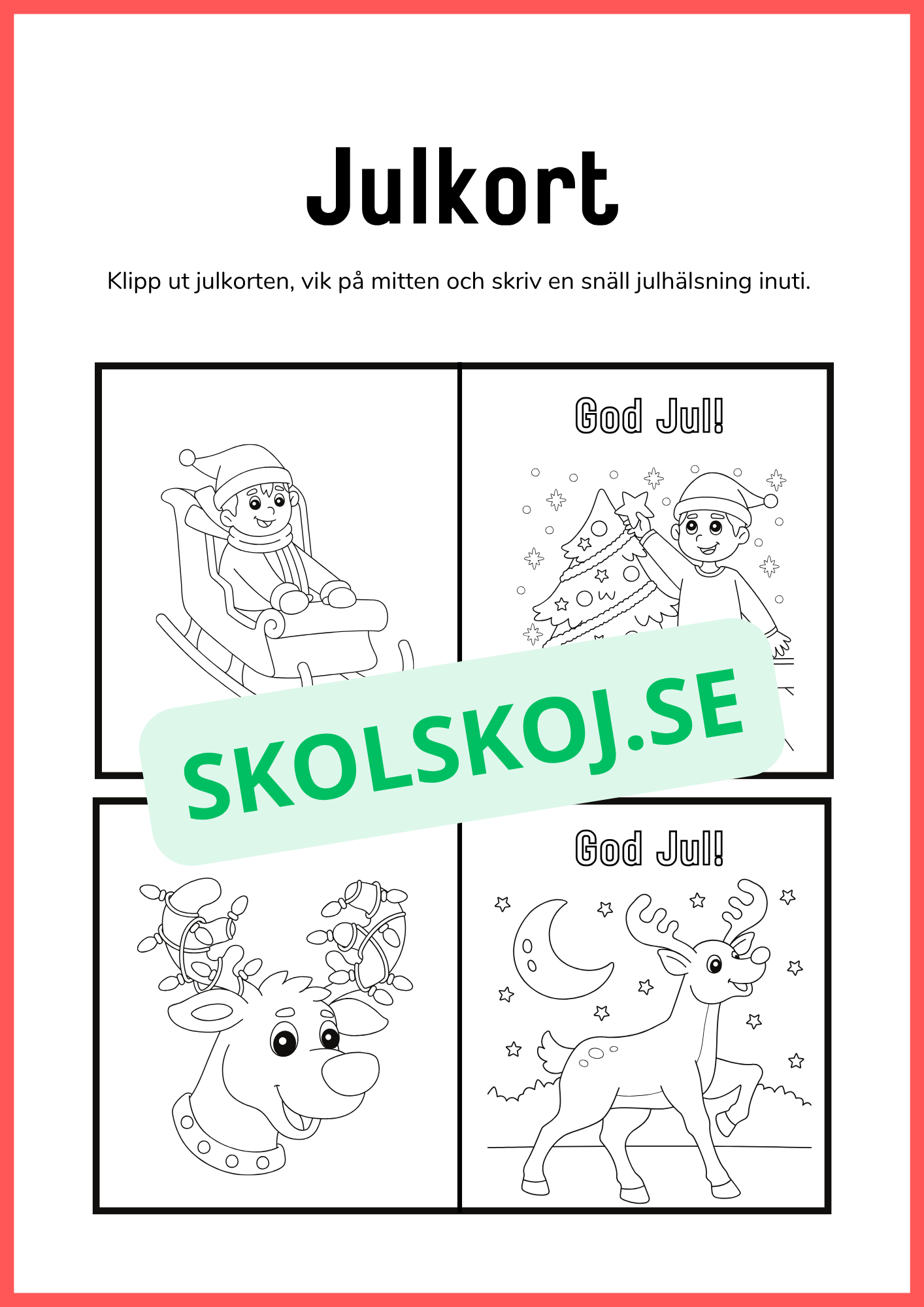 Julkort - God Jul