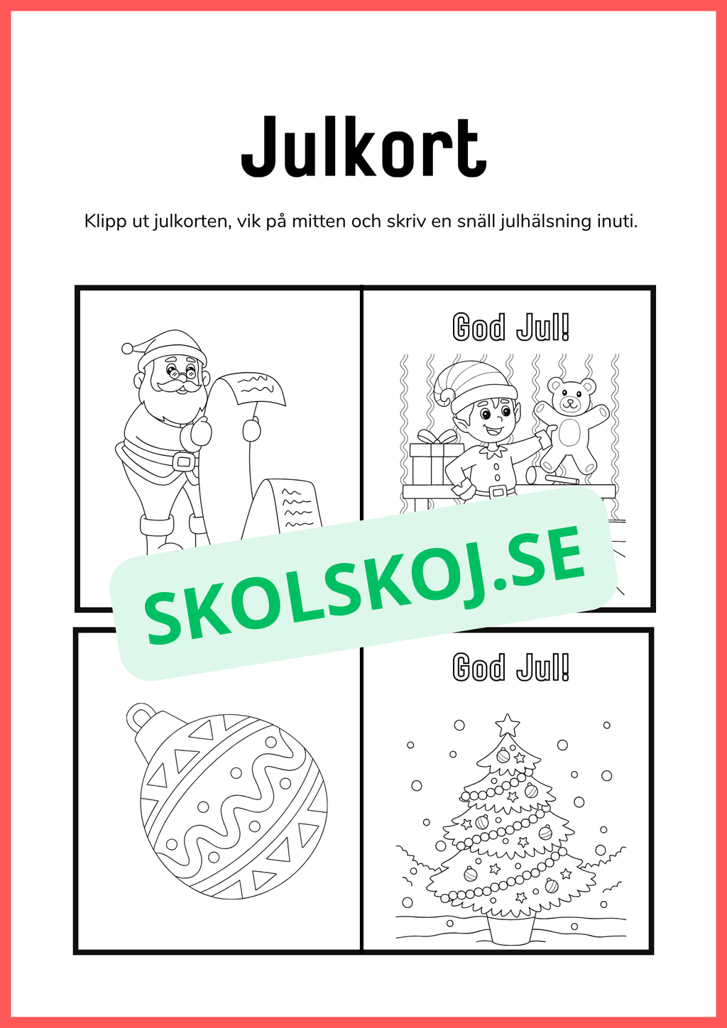 Julkort - God Jul
