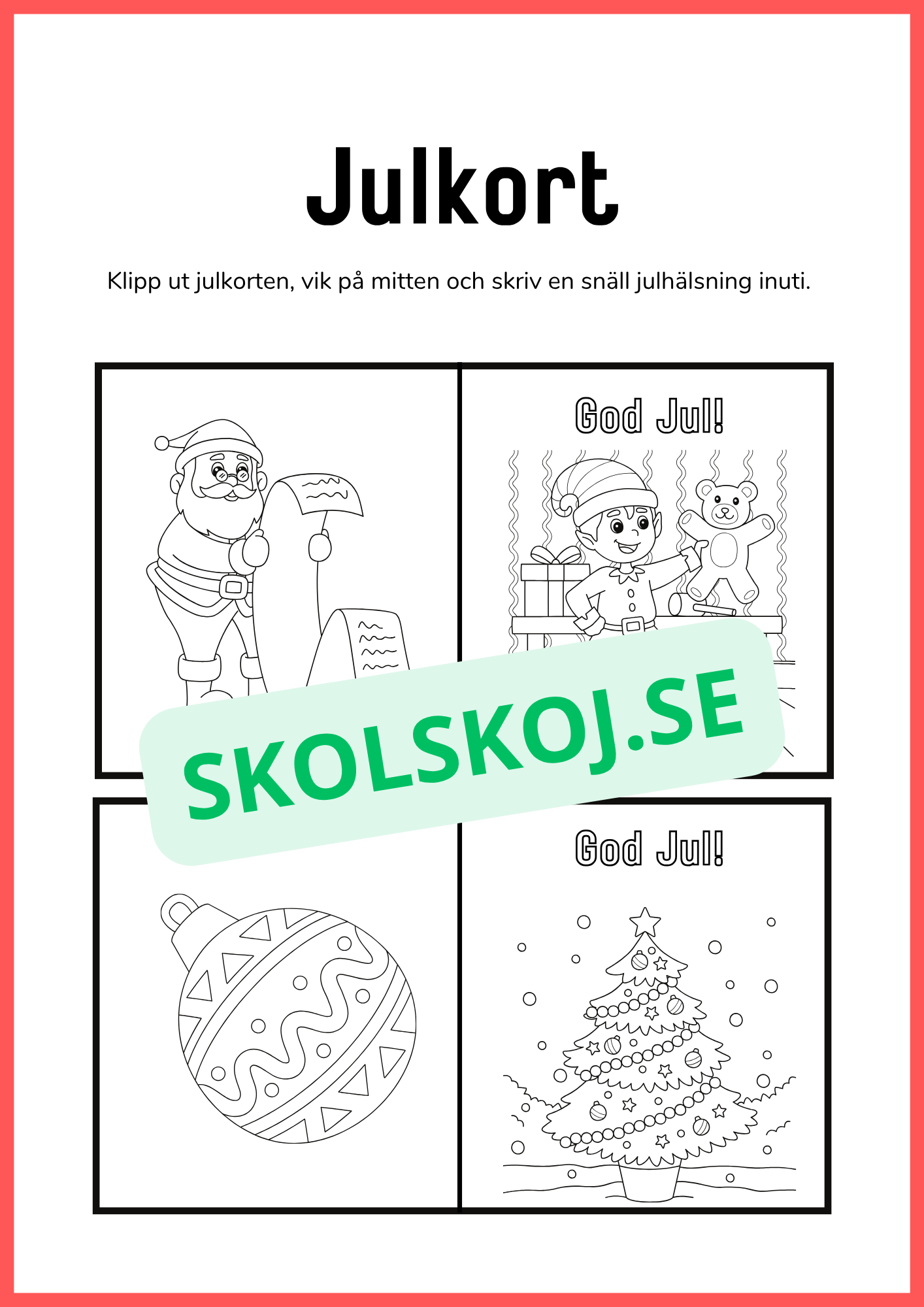 Julkort - God Jul