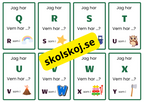 Vem har - Flashkort - Alfabetet