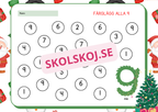 Juläventyr med siffror - Färglägg och räkna 0 - 10