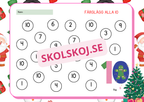 Juläventyr med siffror - Färglägg och räkna 0 - 10
