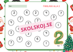 Juläventyr med siffror - Färglägg och räkna 0 - 10