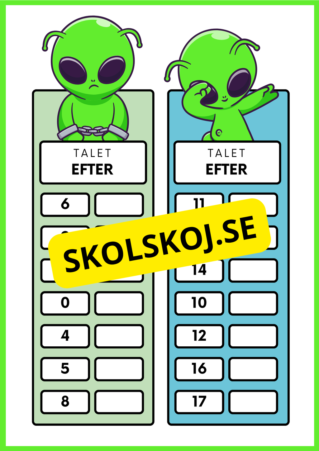 Talet före och efter - Häfte