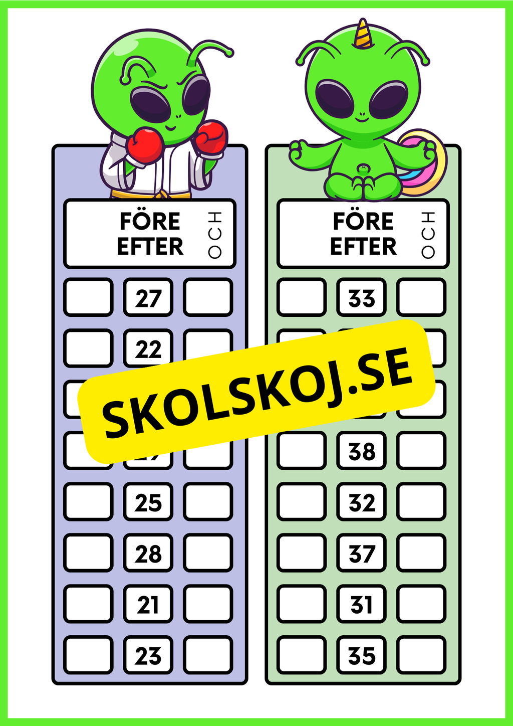 Talet före och efter - Häfte