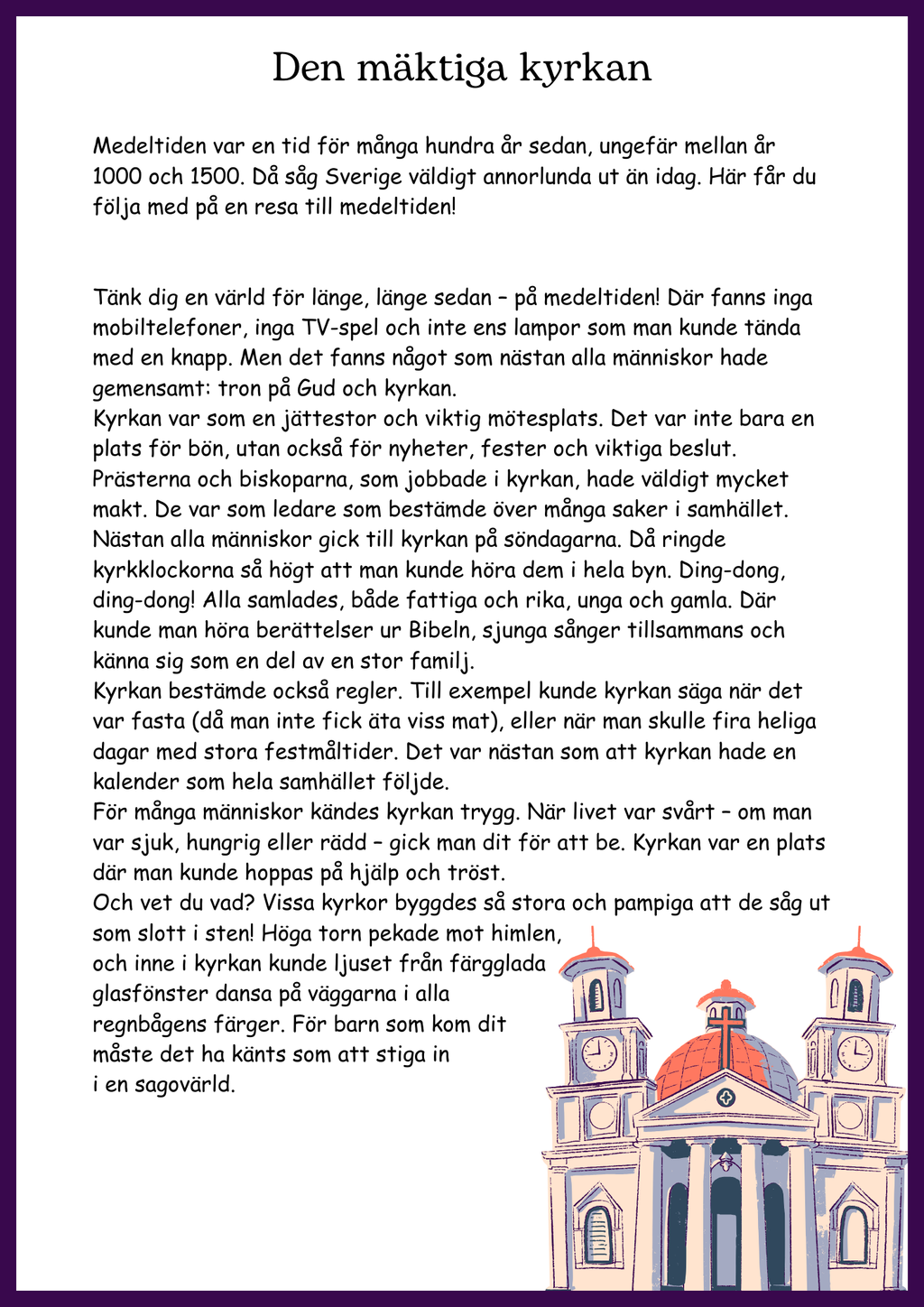 Livet på medeltiden - Häfte - Årskurs 4 - 6