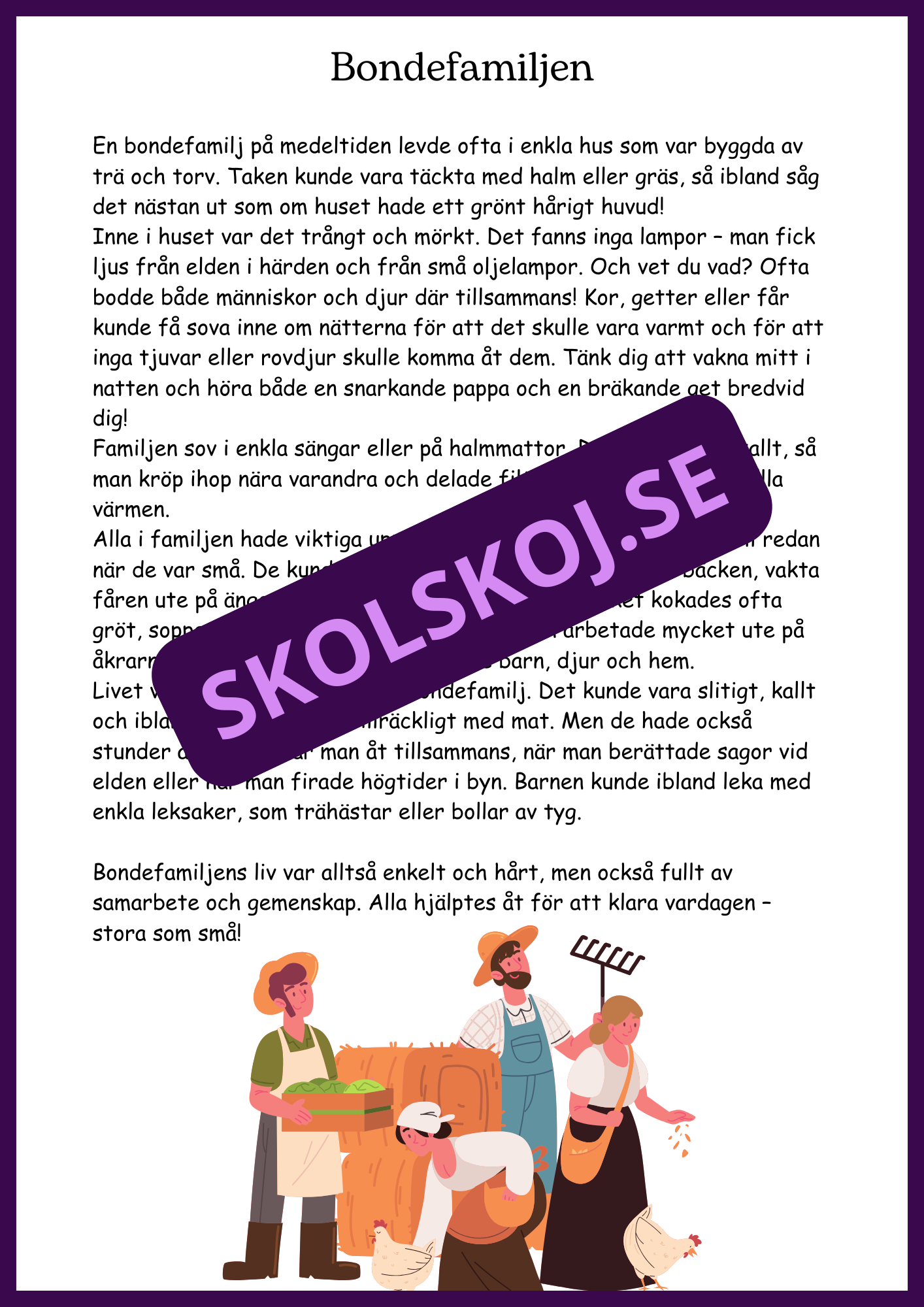 Livet på medeltiden - Häfte - Årskurs 4 - 6