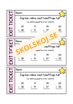 Exit ticket - Addition - Tvåsiffriga tal