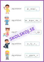 Gissa yrket - Häfte
