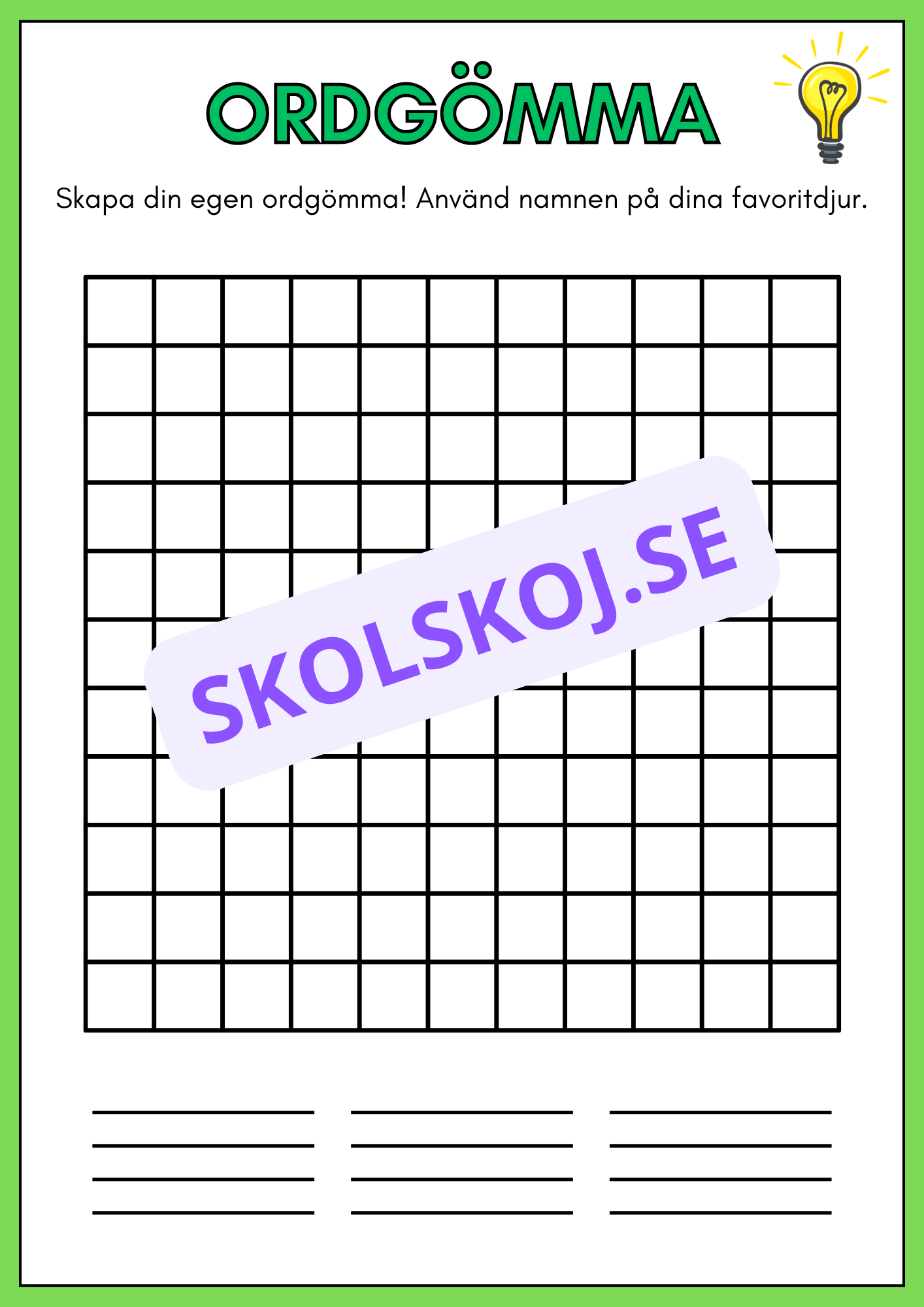 Skapa din egen ordgömma