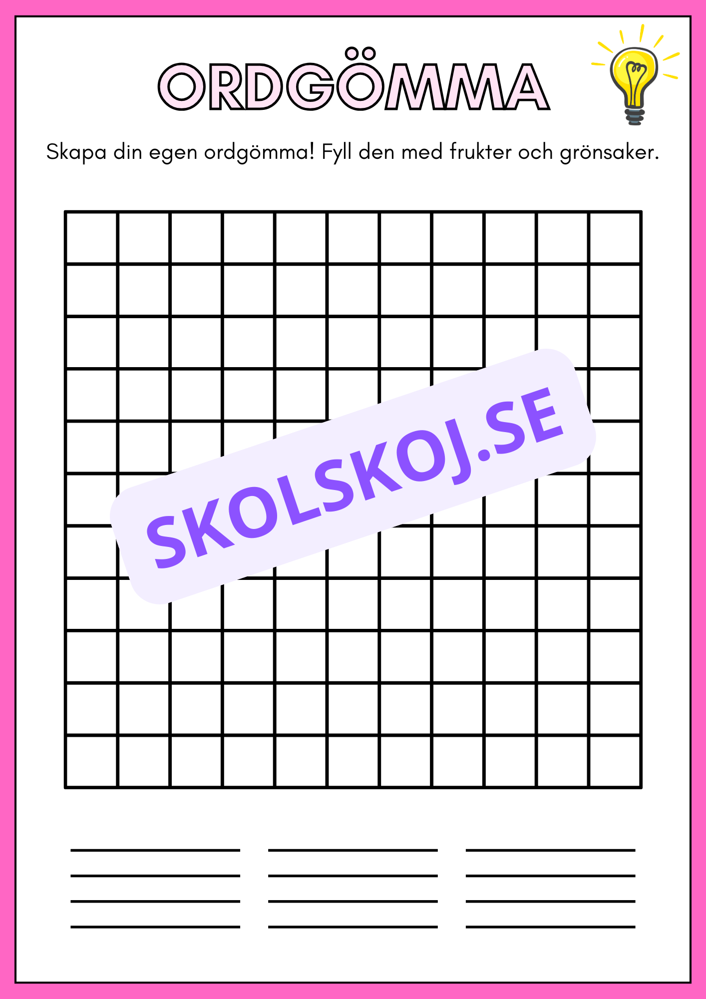 Skapa din egen ordgömma