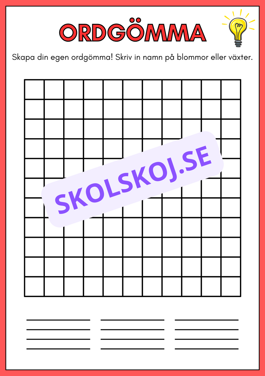 Skapa din egen ordgömma