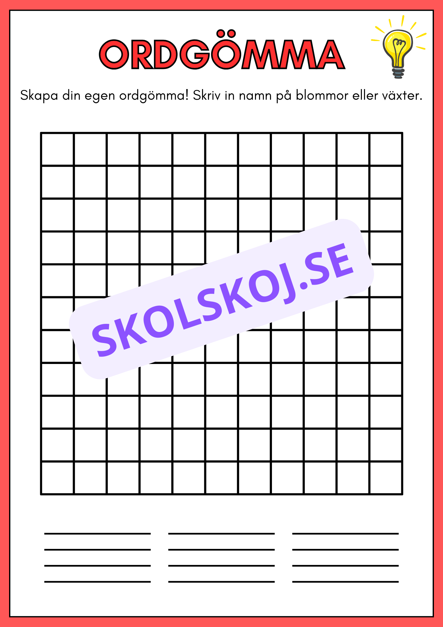 Skapa din egen ordgömma