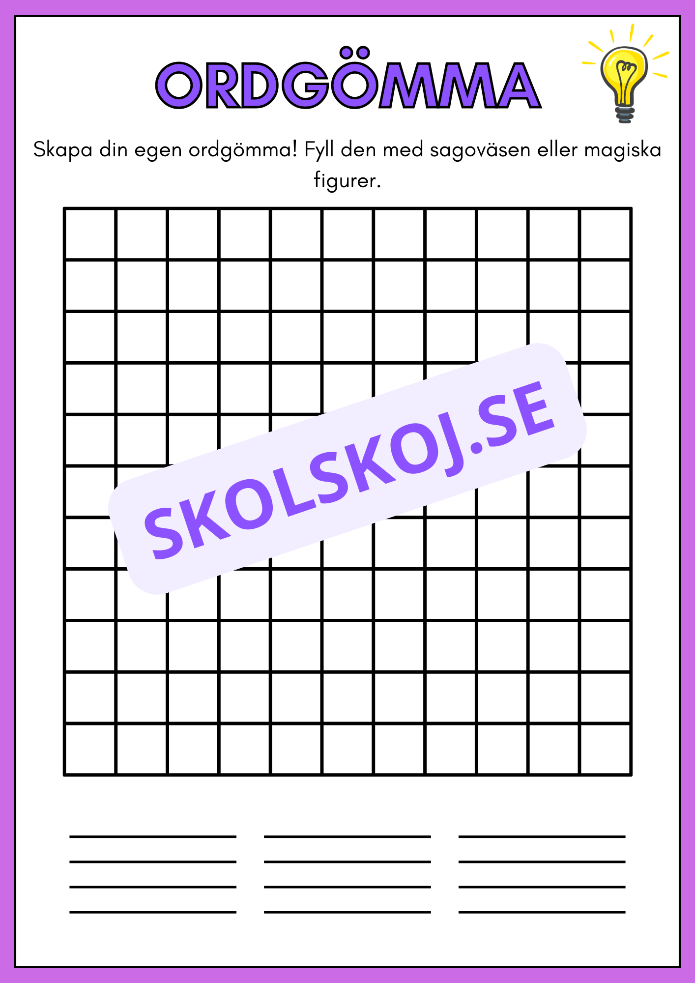 Skapa din egen ordgömma