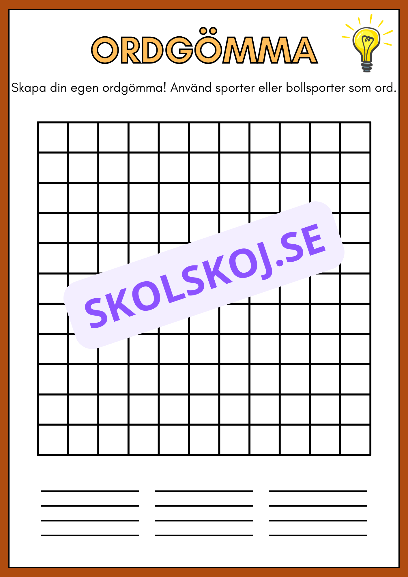 Skapa din egen ordgömma