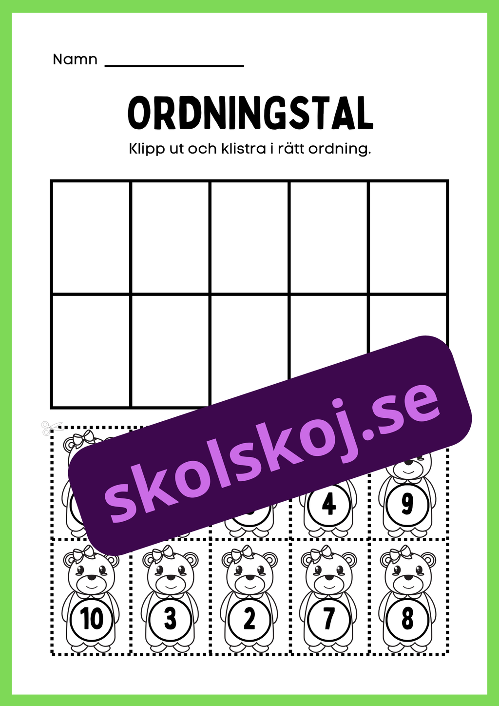 Häfte - Ordningstal