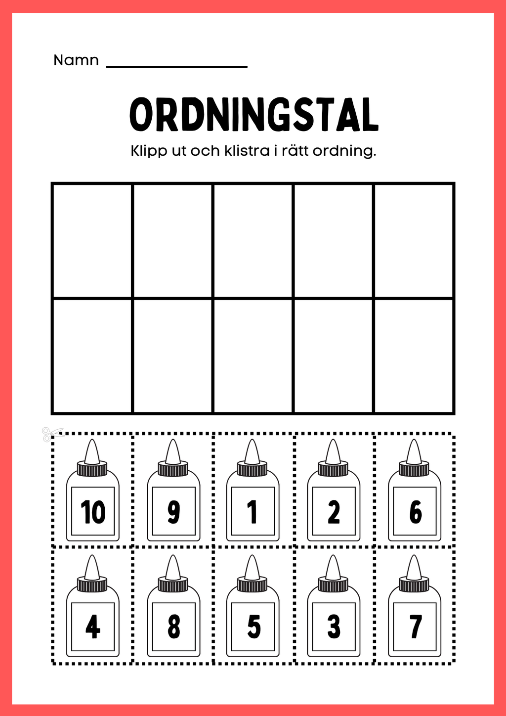 Häfte - Ordningstal