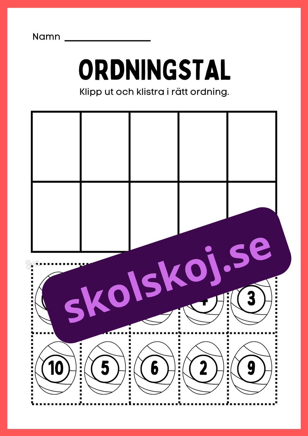 Häfte - Ordningstal